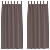 Firany blackout z kółkami 2 pcs Ciemny brąz 245 x 140 cm