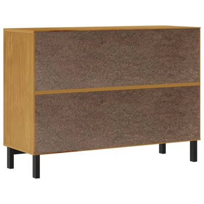 vidaXL Komoda FLAM, 110x40x80 cm, lite drewno sosnowe