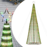 vidaXL Stożkowa choinka z lampek, 688 kolorowych LED, 300 cm