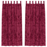 Zasłony z weluru 2 pcs czerwone wino 225 x 140 cm Aksamit