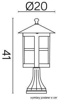 Lampa ogrodowa stojąca K 4011/1/TD