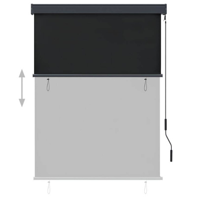 vidaXL Roleta zewnętrzna, 120x250 cm, antracytowa