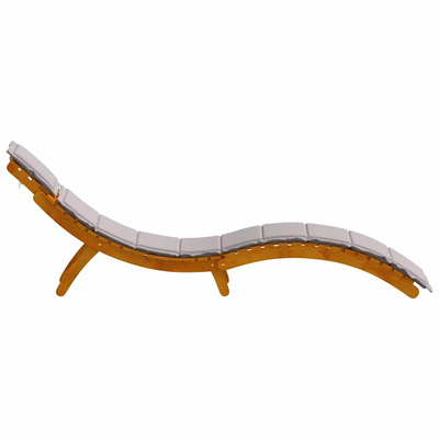 Leżak z poduszką 2 pcs Ciemnoszary Lite Drewno Akacji
