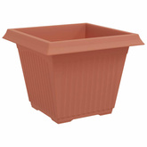 Kwadratowa doniczka na kwiaty 24 pcs Czerwony ceglasty
