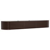 Podniesiony grządka Brązowy 320 x 80 x 44 cm Stal