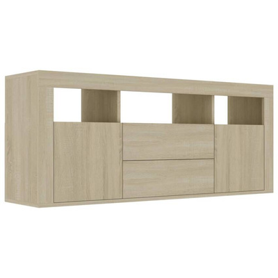 vidaXL Szafka pod TV, dąb sonoma, 120x30x50cm, materiał drewnopochodny