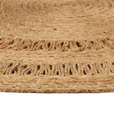 vidaXL Ręcznie pleciony dywan z juty, 90 cm, okrągły