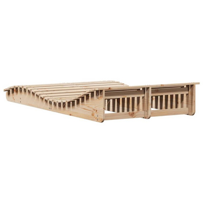 vidaXL Leżak, 205x110x31,5 cm, lite drewno sosnowe