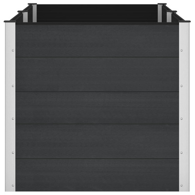 Podniesiona rabata ogrodowa Czarny 200 x 100 x 91 cm
