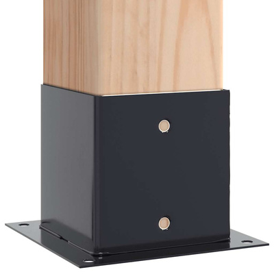 Podstawy słupków kwadratowe 4 szt. Antracyt 141x141 mm