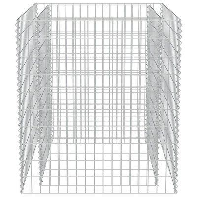 vidaXL Podwyższona donica gabionowa, galwanizowana stal, 90x90x100 cm