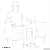 Sofa dwuosobowa kremowa 111 cm Tkanina