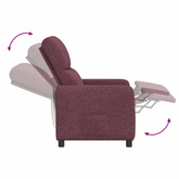 Fotel recliner Fioletowy Poliester