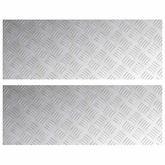 Stopień Prostokątny 2 pcs Srebrny 80 x 30 cm Aluminium