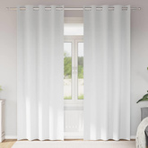 Firany blackout z kółkami 2 pcs Czysta Biała 260 x 140 cm