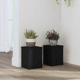 Stojak na rośliny 2 pcs Czarny Dąb 15 x 15 x 20 cm