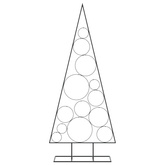 Metalowa choinka świąteczna, do dekoracji, czarna, 150 cm