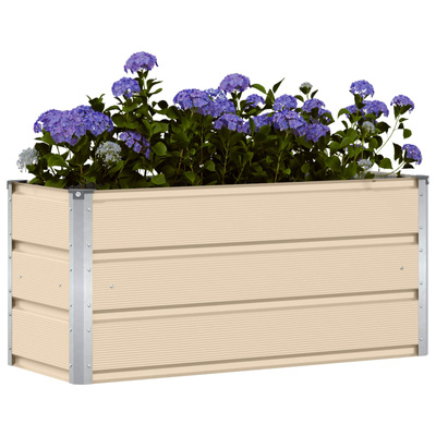 Donica Kość słoniowa 100 x 40 x 45 cm Stal