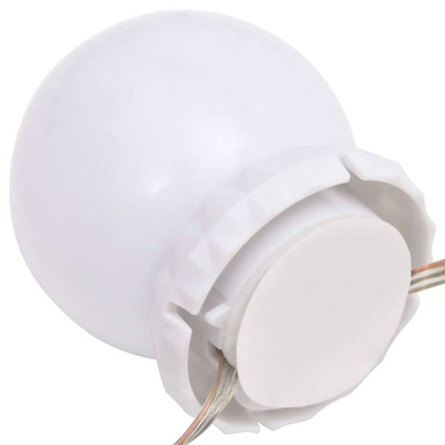 vidaXL Lampki na lustro, 8 ciepłych i zimnych białych żarówek LED