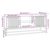 vidaXL Szafka pod TV, czarna, 105x30x45 cm, materiał drewnopochodny