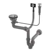 Odpływ automatyczny  TWIST 3 1/2" z syfonem 1-komorowy stal (GRANIT-pionowy), save space, eco