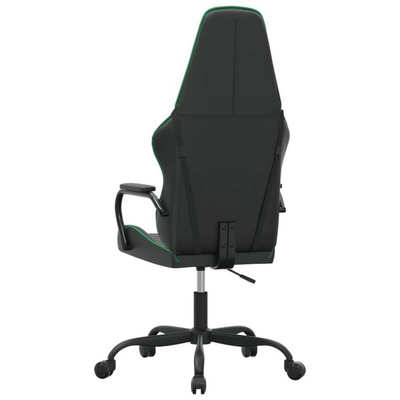 vidaXL Fotel gamingowy, czarno-zielony, sztuczna skóra model standard