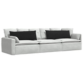 Poduszki na sofę 2 pcs Czarny 120 x 40 cm tkanina