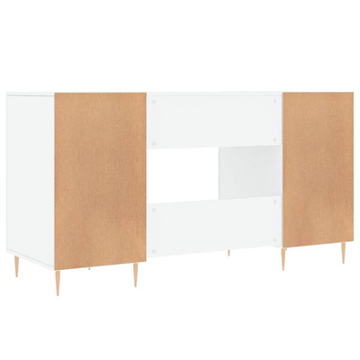 vidaXL Biurko białe z połyskiem, 140x50x75 cm, materiał drewnopochodny