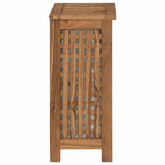 Kosz na pranie naturalny 35 x 25 x 60 cm Lite drewno teakowe