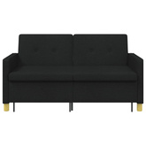 Rozkładana sofa Czarny tkanina
