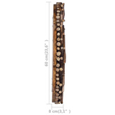 vidaXL Lustro ścienne, 60 cm, tekowe, okrągłe