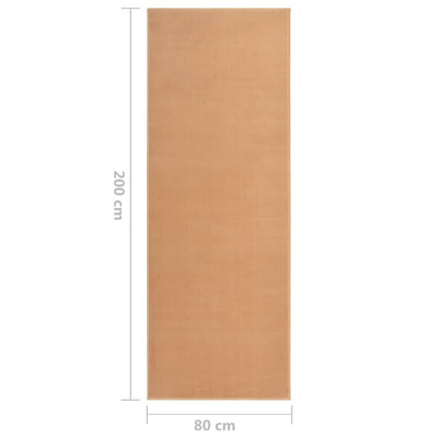 Chodnik dywanowy, BCF, beżowy, 80x200 cm vidaXL