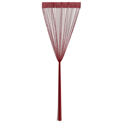 Zasłony sznurkowe, 2 sztuki, 140 x 250 cm, burgundowe