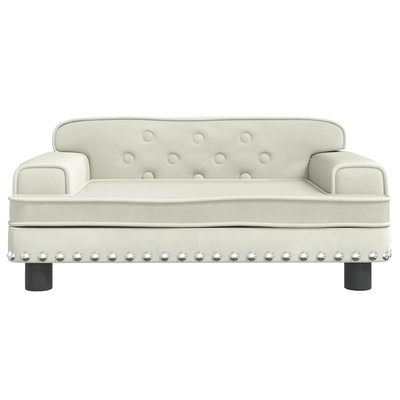 vidaXL Sofa dla dzieci, kremowa, 70x45x30 cm, aksamit