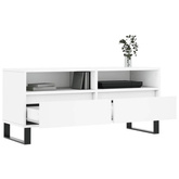 vidaXL Szafka pod TV, biała, 100x34,5x44,5 cm, materiał drewnopochodny model standard
