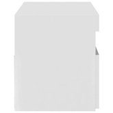 vidaXL Szafka pod TV z oświetleniem LED, biała, 75x35x40 cm
