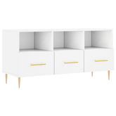 vidaXL Szafka pod TV, biała, 102x36x50 cm, materiał drewnopochodny