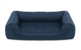 Legowisko dla psa Sofa Valencia Standard w kolorze granatowym z czarnym wykończeniem Rozmiar: XL - 120 x 90 cm - do samodzielnego złożenia