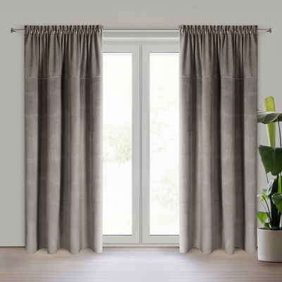 Zasłona Milo popielata 140x300