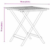 3-cz. zestaw mebli bistro, tkanina taupe i drewno