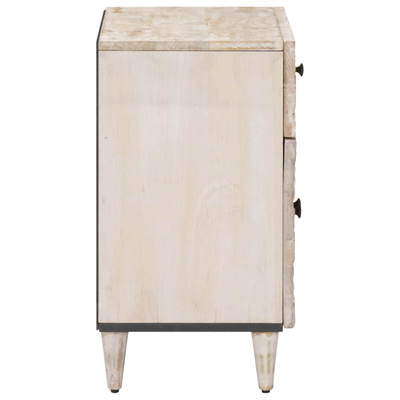 Szafka łóżkowa Biały 50 x 33 x 60 cm Drewno z mango