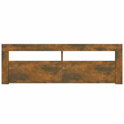 vidaXL Szafka pod TV z oświetleniem LED, przydymiony dąb, 120x35x40 cm model standard