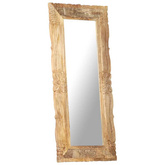 vidaXL Lustro, 110 x 50 cm, lite drewno mango