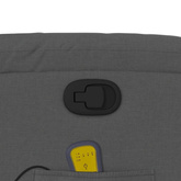 vidaXL Rozkładany fotel masujący, ciemnoszary, obity tkaniną