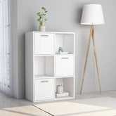 vidaXL Szafka, biała, 60x29,5x90 cm, materiał drewnopochodny