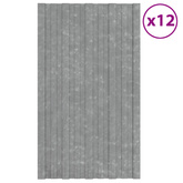 Panel dachowy 12 pcs srebrny 80 x 45 cm Stal galwanizowana