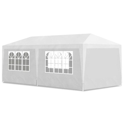 vidaXL Namiot imprezowy, 3 x 6 m, biały
