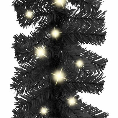 Girlanda świąteczna z lampkami LED, 10 m, czarna