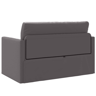 Sofa Bed Szary 124 x 71 x 78 cm Sztuczna skóra