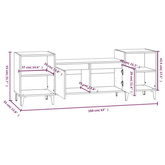 vidaXL Szafka pod TV, czarna, 160x35x55 cm, materiał drewnopochodny